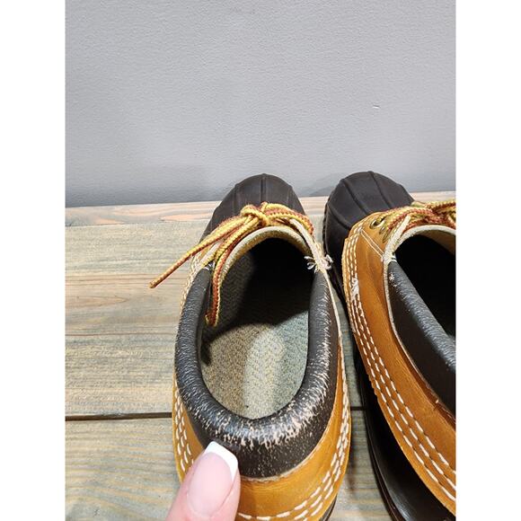L.L. Bean Maine Hunting Shoe Duck Boots Size 8 Waterproof Leather & Rubber - Picture 5 of 8